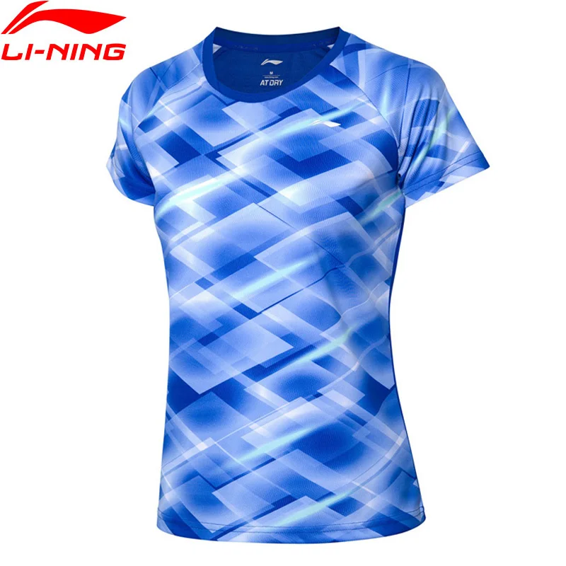 Женские футболки для бадминтона Li NIng AAYP094 спортивные соревнований по бадминтону
