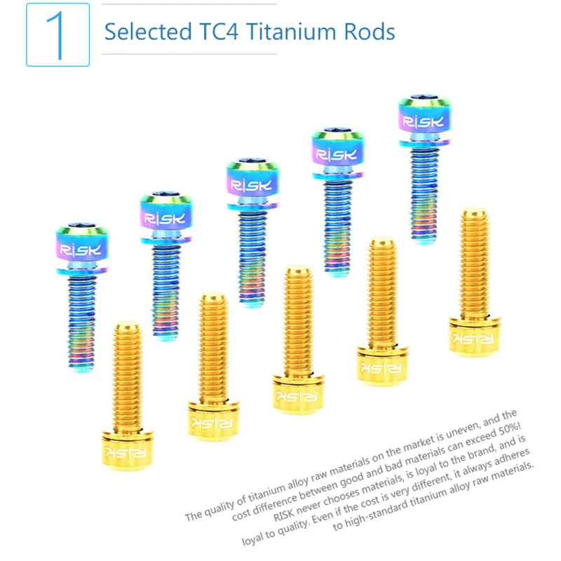 6 шт. титановые болты с шайбой M5x18/20 мм | Спорт и развлечения