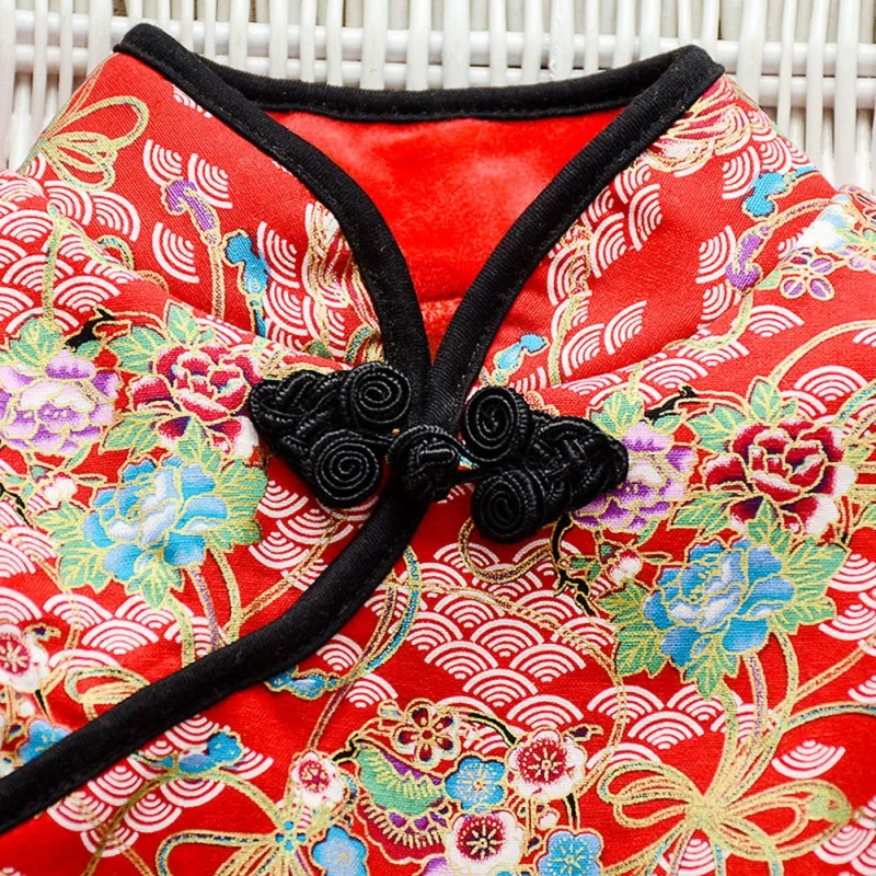 

2020 Casual Dress Baby Girls Patchwork Design Long Sleeve Kids Princess Cheongsam Dresses /