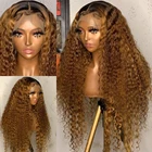 Парик с длинными вьющимися волосами Ombre Brown 4T30, 28, 30 дюймов, 180% плотности, 13*6