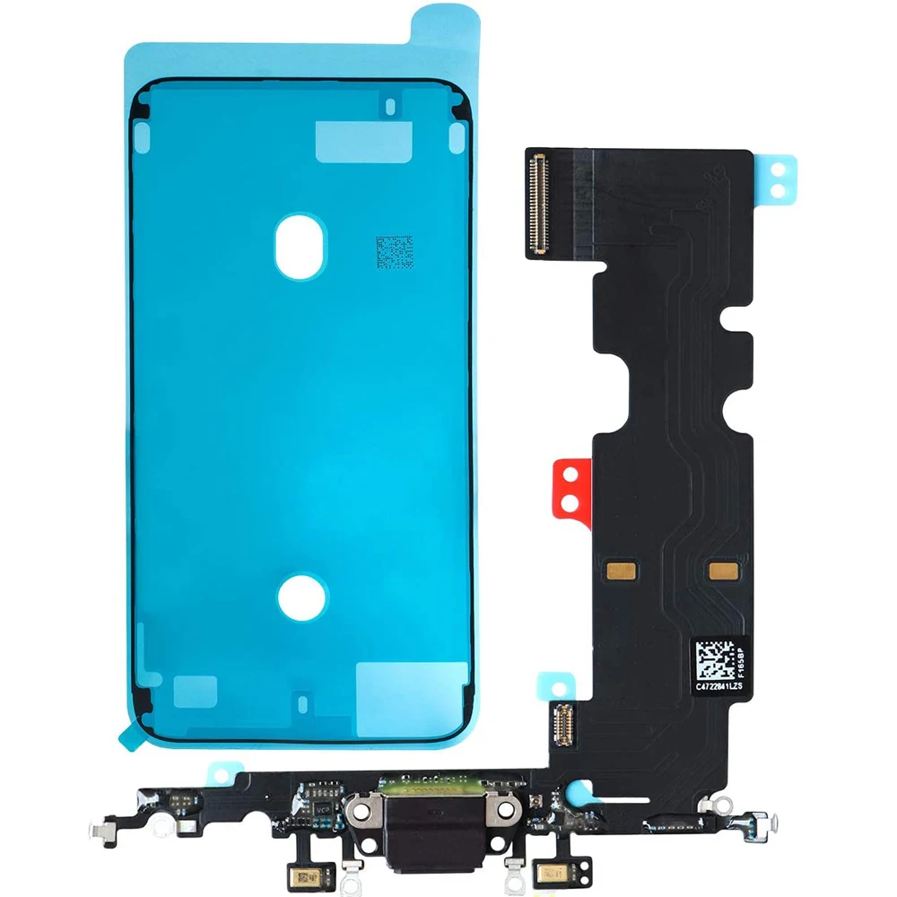 

USB Charging Port Dock Connector Flex Cable And Microphone Replacement for iPhone 7 7Plus 8 Plus With Screen Waterproof Tape