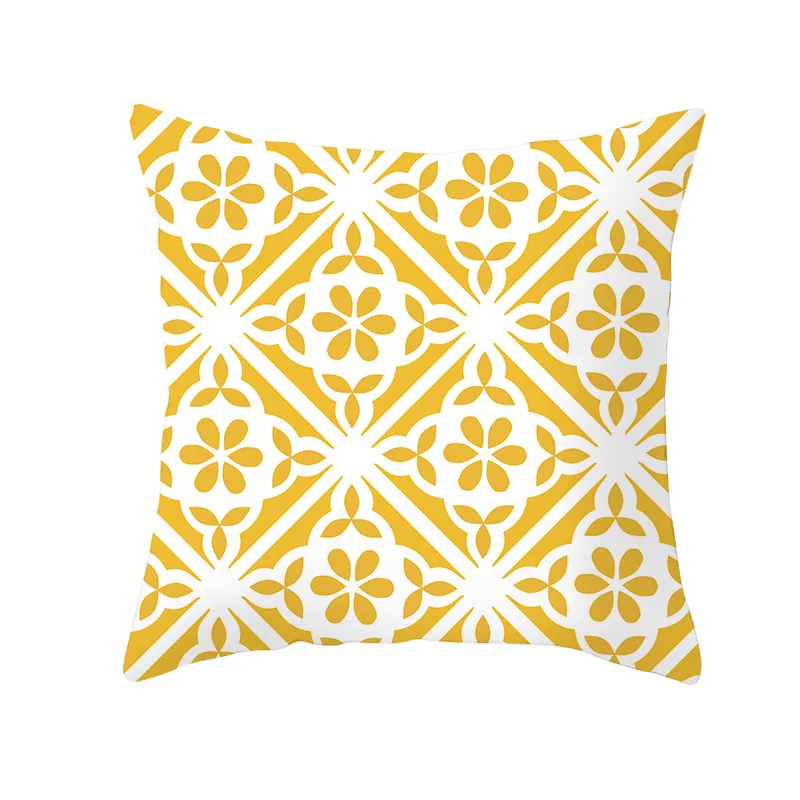 

45x45 Cushion Cover Nordic Blue Grey Geometry Pillowcase Linen Pillow Cover Sofa Car Decorative Throw Pillow Home Decor