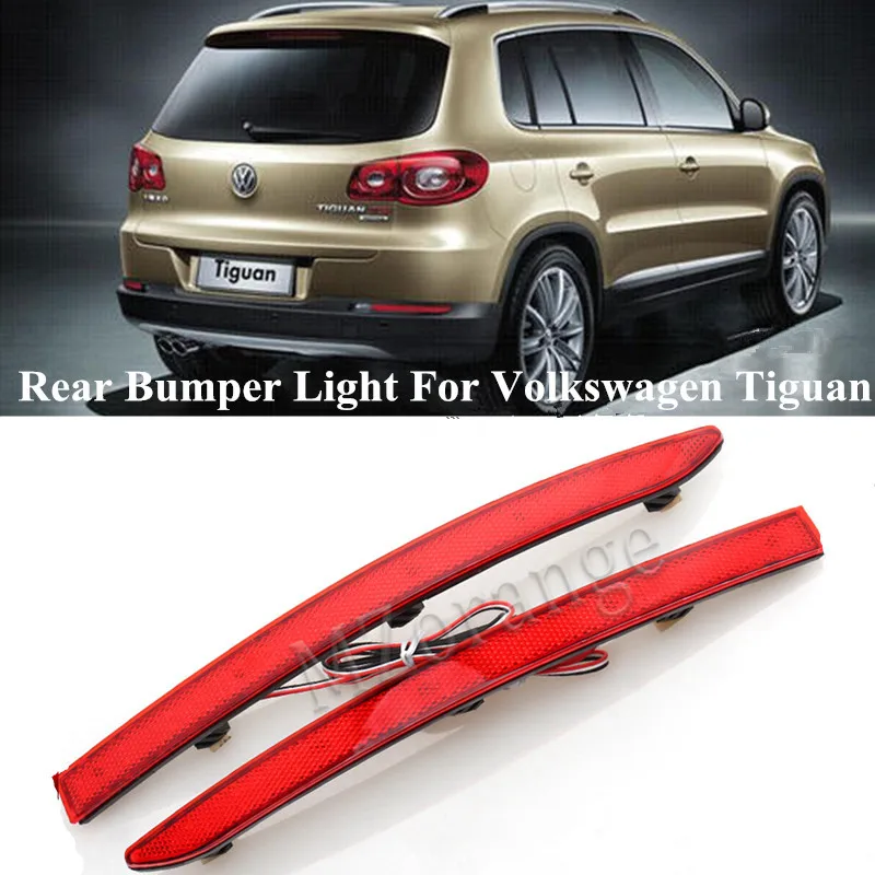 2 шт./1 комплект светодиодный задний бампер для Volkswagen Tiguan 2009 2010 2011 2012 2013 2014 2015