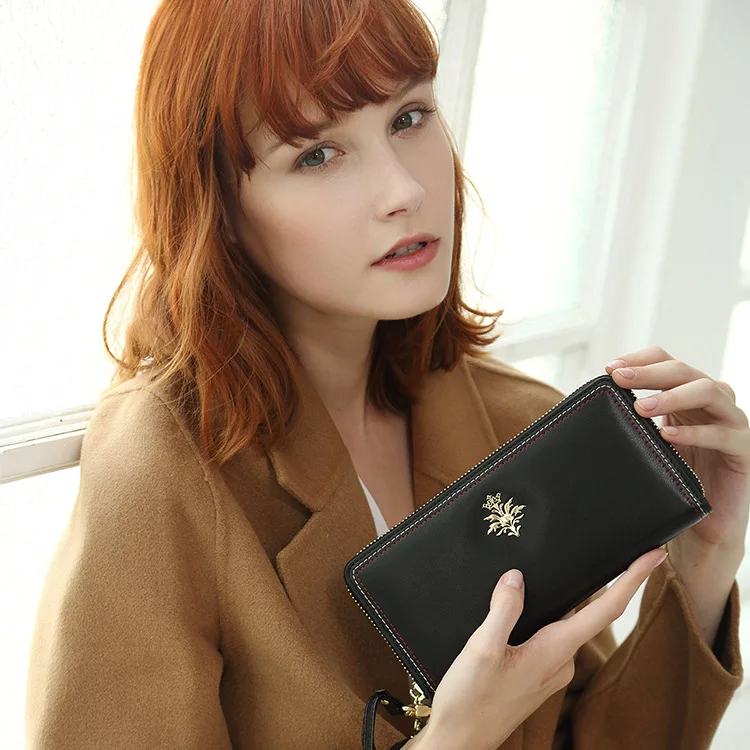 Кожаная сумка Новая мода мягкий кожаный женский кошелек простой темперамент