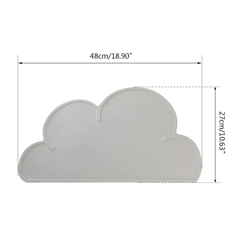

Cloud Shape Silicone Table Mat Placemat for Kids Baby Toddlers Non Slip BPA Free Kitchen Pad