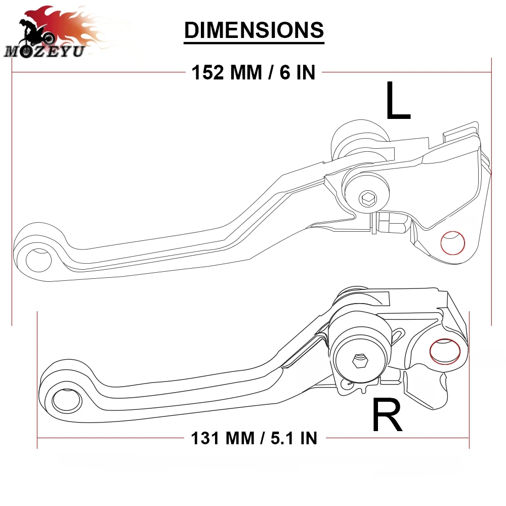 Гибкие поворотные рычаги тормоза и сцепления для мотоциклов YAMAHA YZ250 YZ 250 1989 1995 1994