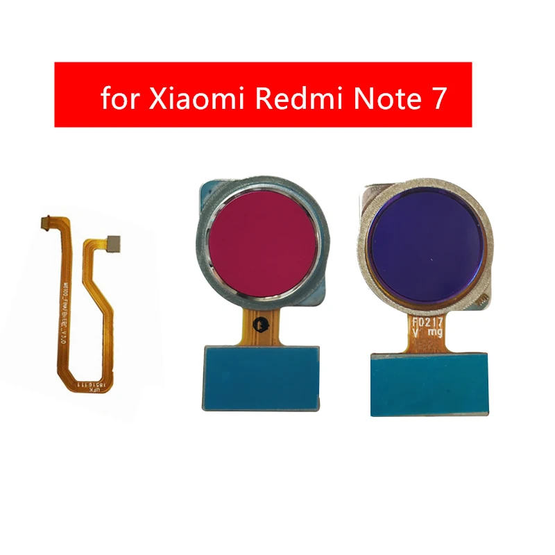 Для Xiaomi Redmi Note 7 сканер с датчиком отпечатков пальцев домашняя кнопка гибкий кабель Touch ID подключение кабеля ремонт запасных частей