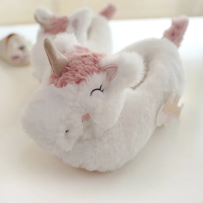 Suihyung/детские пушистые меховые тапочки Хлопковая обувь Детские белые домашние с