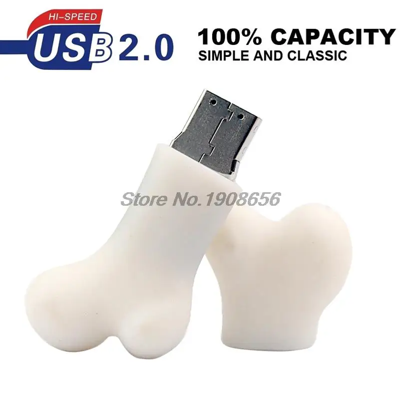 Милые Собаки кости USB флешки мультфильм в форме флэш-накопитель 128 МБ 32 Гб внешний