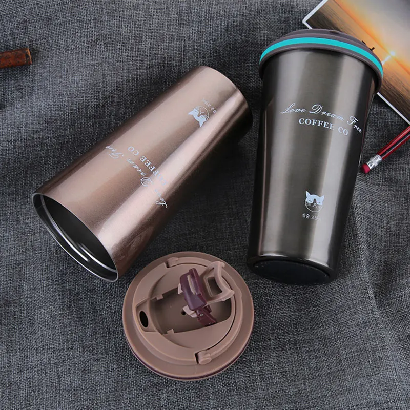 500 мл термос кружка кофейная чашка с крышкой Термокружка уплотнение нержавеющая