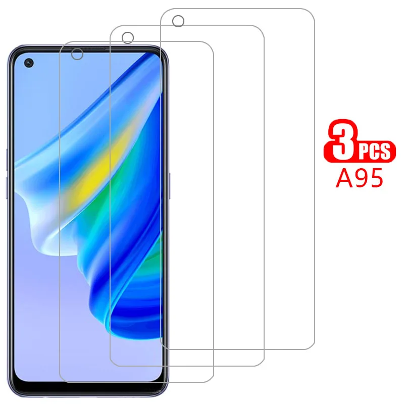 

screen protector tempered glass for oppo a95 5g case cover on oppoa95 a 95 95a 6.43 protective phone coque bag 360 opp opo appo