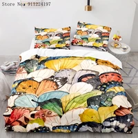 beautiful butterfly 3d bedding set animal printed 3pcs duvet cover set euauus king queen size bedclothes colorful butterfly
