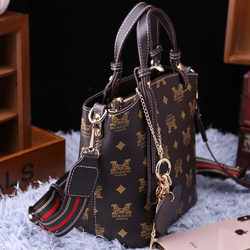 

2021 New Fashion Retro Prints Buckets for Women Luxury Brand Women Bags Designer Purses and Handbags Sac De Luxe Femme Marque Cc