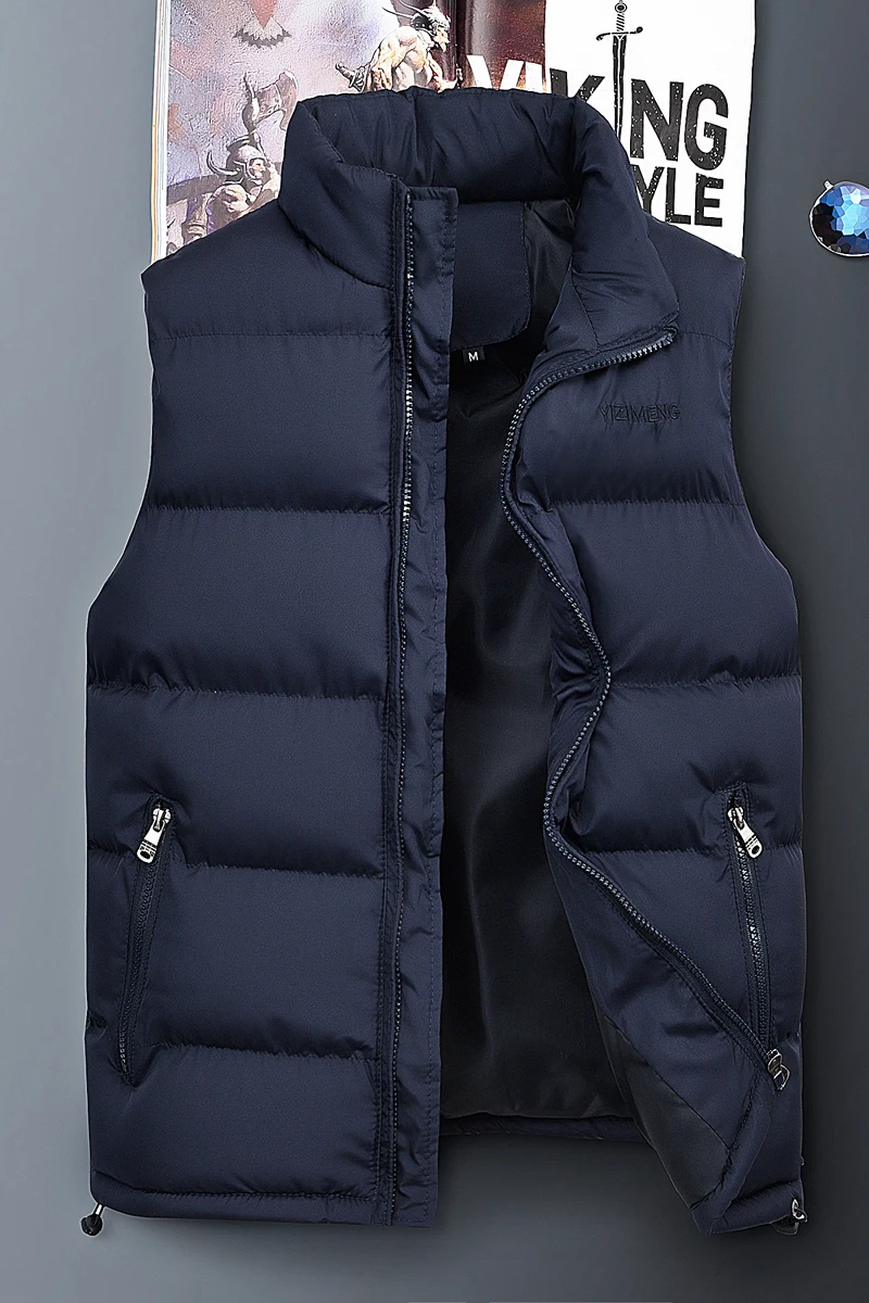 Fashion Mens Jacket Sleeveless Vest Spring Thermal Soft Vests Casual Coats Male Cotton Men's Vest Men Thicken Waistcoat 6XL