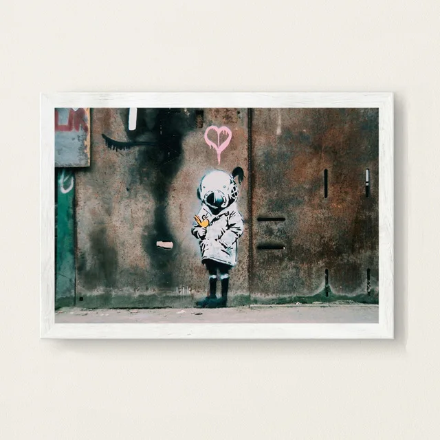 7 Banksy граффити современное искусство уличное искусство Искусство Живопись Шелковый Холст плакат настенный домашний декор - Цвет: 7
