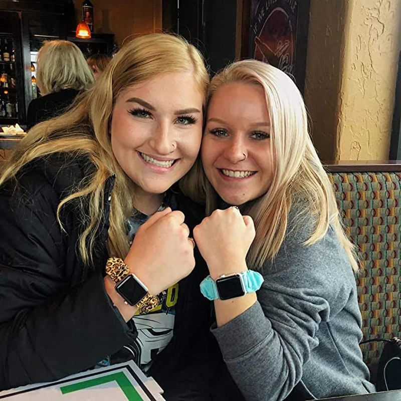 

Scrunchie Watch Band for Apple Watch 38mm 40mm 42mm 44mm Cute Pattern Printed Replacement Bracelet for iWatch Series 5 4 3 2 1