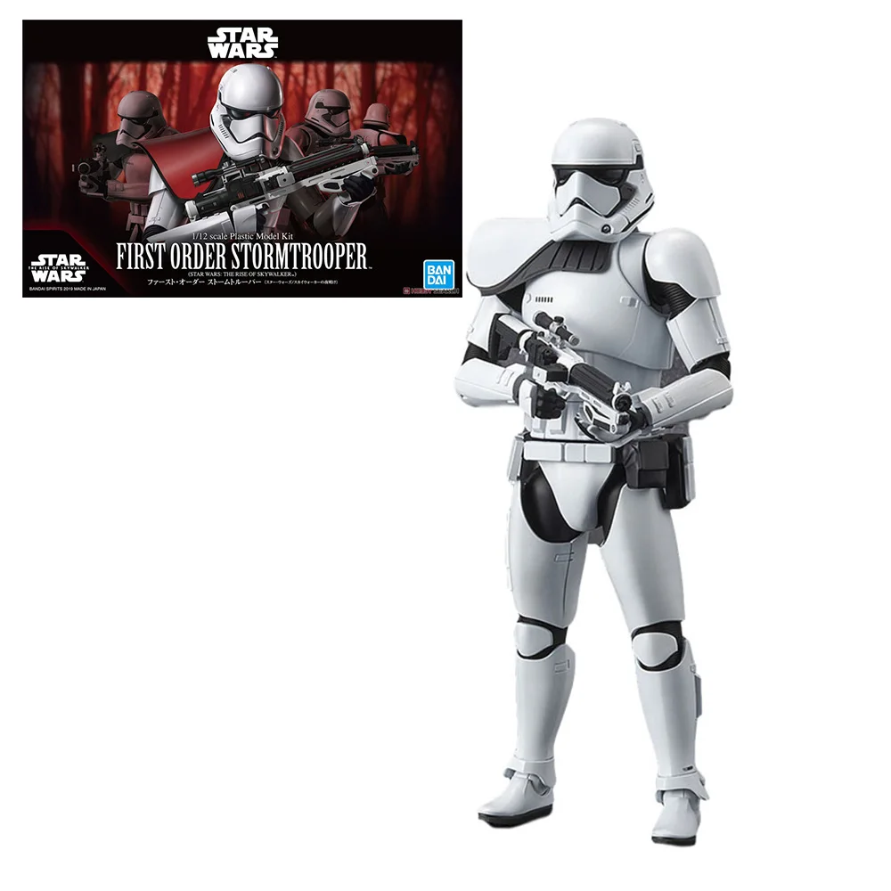 

Bandai Зорныя войныStorm Commando White soldier Rise of Skywalker 1/12 Assembly Action Figure Brinquedos Model