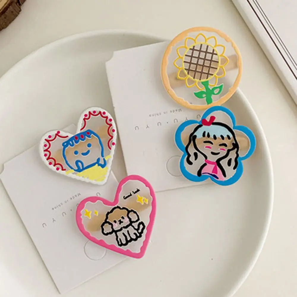 

fashion Cute Heart-shaped Headdress Bangs Side Clips Headwear Children Hair Clips Duckbill Clips Hairpin BB Hair Clips