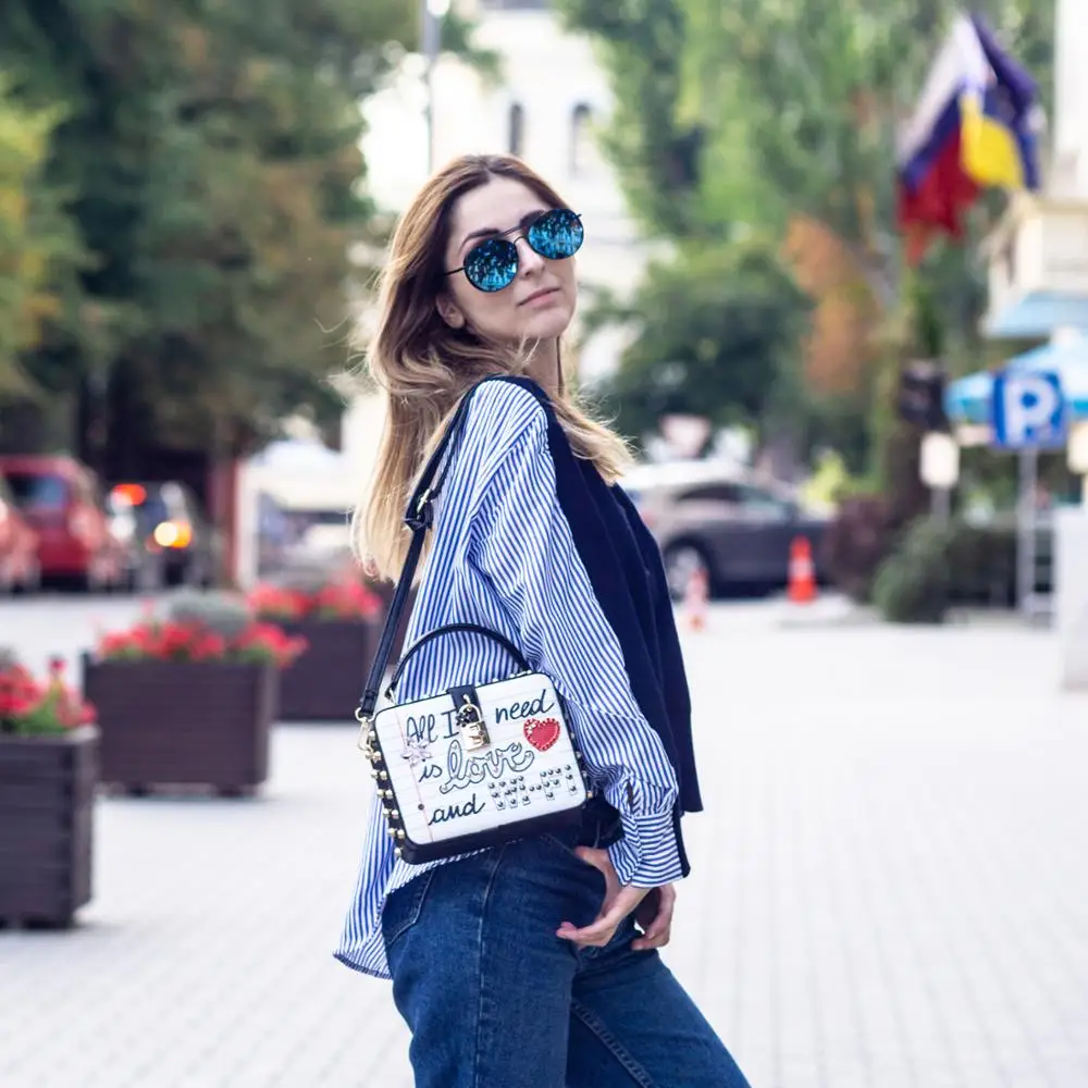 Женская сумка через плечо Boutique De FGG модная с функцией все что мне нужно это любовь