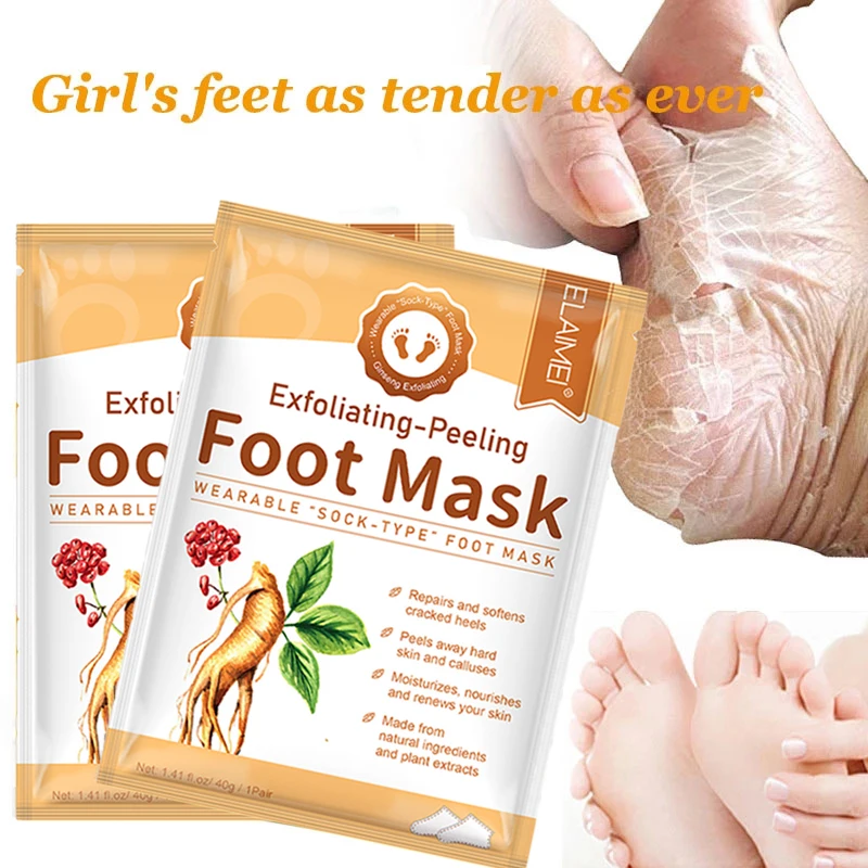 Маска для ног пилинг маска скраб отшелушивающие носки педикюра против трещин