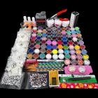 Профессиональный набор акриловых ногтей, полный маникюрный набор для дизайна ногтей, акриловая пудра, жидкие Типсы, набор кистей для маникюра, набор с жемчугом для ногтей