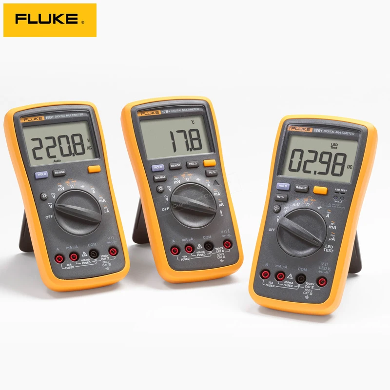 Mult&iacute;metro Digital F17B + FLUKE, medidor de corriente y voltaje autom&aacute;tico de alta precisi&oacute;n, potente-0