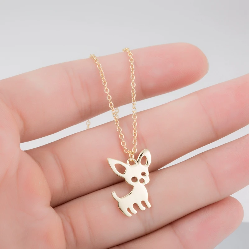 

Jinleansu Chihuahua Pendant Necklaces for Women Love My Pet Animal Dog Necklace Choker Ketting Jewelry Gifts