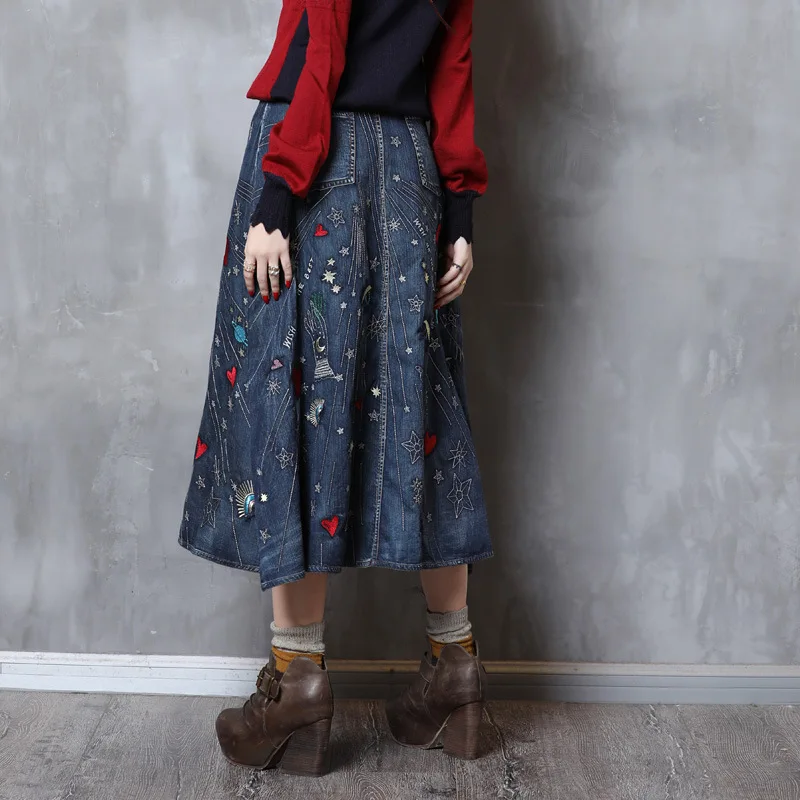 Весна 2020 новая Универсальная модная юбка джинсовая ткань повседневный стиль