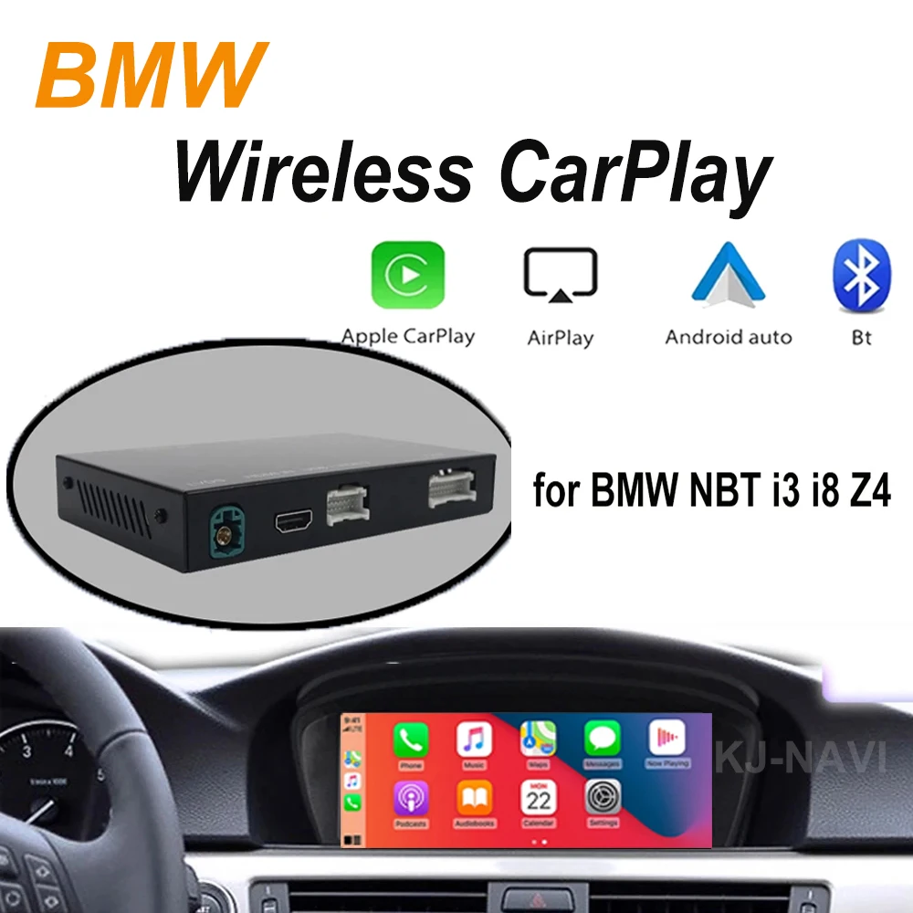 

Wireless CarPlay Mirror Link for BMW i3 I01 NBT System 2013 - 2017, AirPlay Function Maps Support Original Camera Parking Sensor