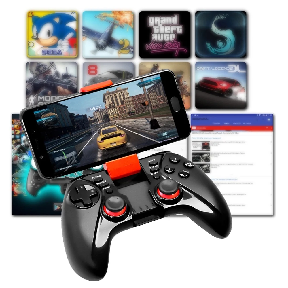 

Bluetooth Gamepad Game Pad Mobile Joystick For IOS Android PC On Cell Phone Trigger Controller Smartphone Joypad and Joy Stick