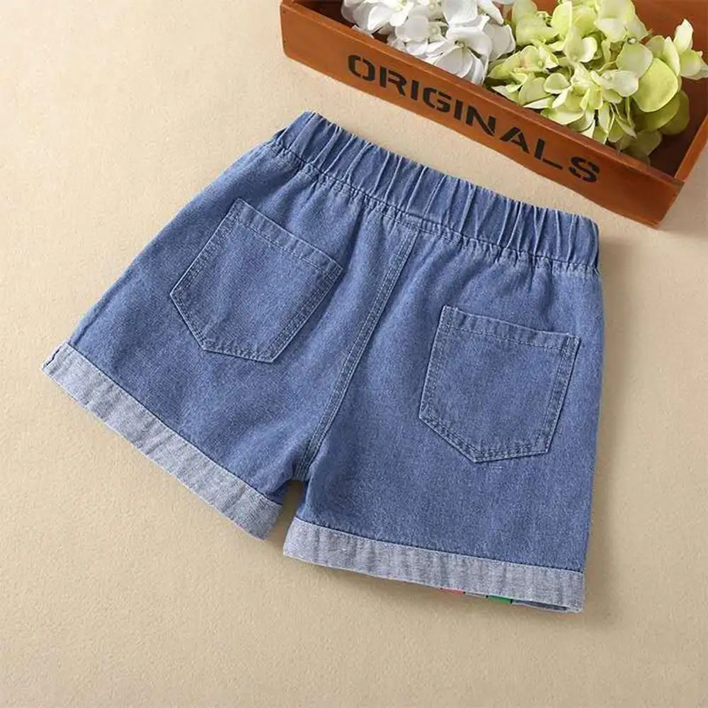 Джинсовые шорты для девочек комплект летней детской одежды девочек-подростков