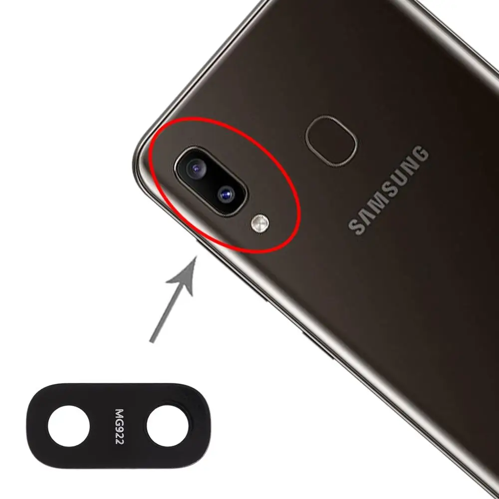

iPartsBuy 10 PCS Back Camera Lens for Galaxy A20 / A10 / A30 / A40