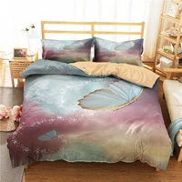 3d bed cover set bedding coverlet fantasy butterfly printed bedroom clothes with pillowcase for adult king double size