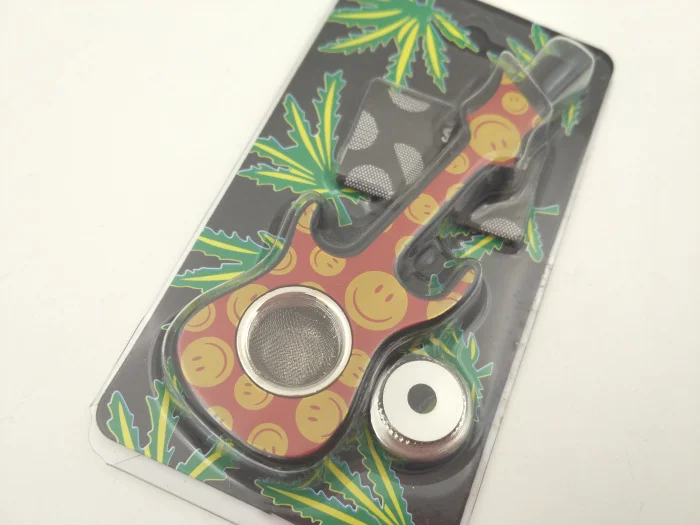 Новинка 1 шт. модная новинка металлическая курительная трубка в форме гитары