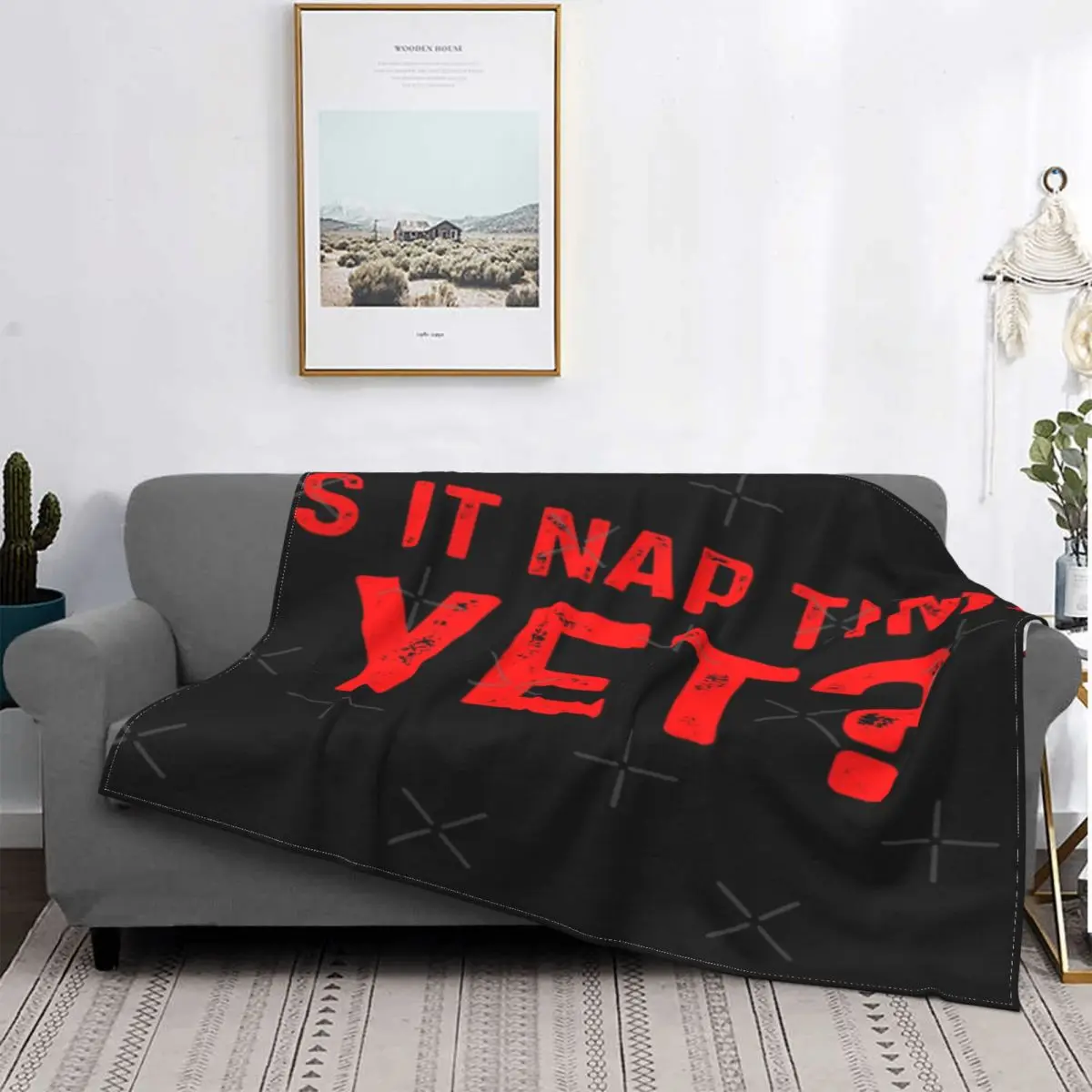 

Is It Nap Time Yet-Manta con capucha para cama, cobertor de cama a cuadros, 3 unidades