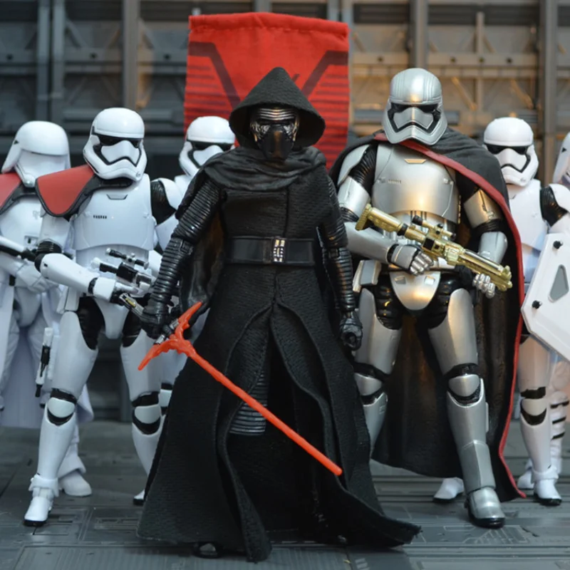 BANDAI Оригинальные Звездные войны Черный Самурай белый Солдат кукла Штурмовик