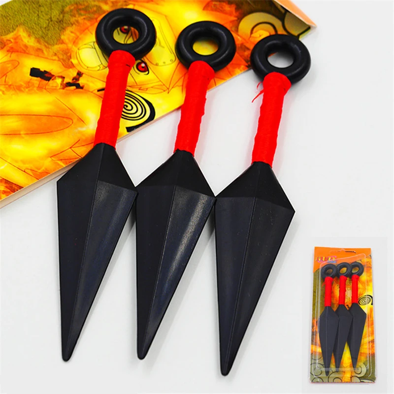 3pcs/box High quality 3styles NARUTO Hatake Kakashi Deidara Haruno Sakura Kunai Shuriken Weapons Cosplay PVC Accessories | Тематическая