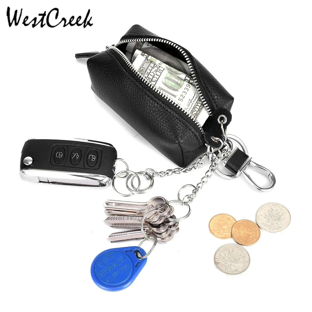 WESTCREEK брендовый мягкий кожаный держатель для ключей брелок органайзер от дома