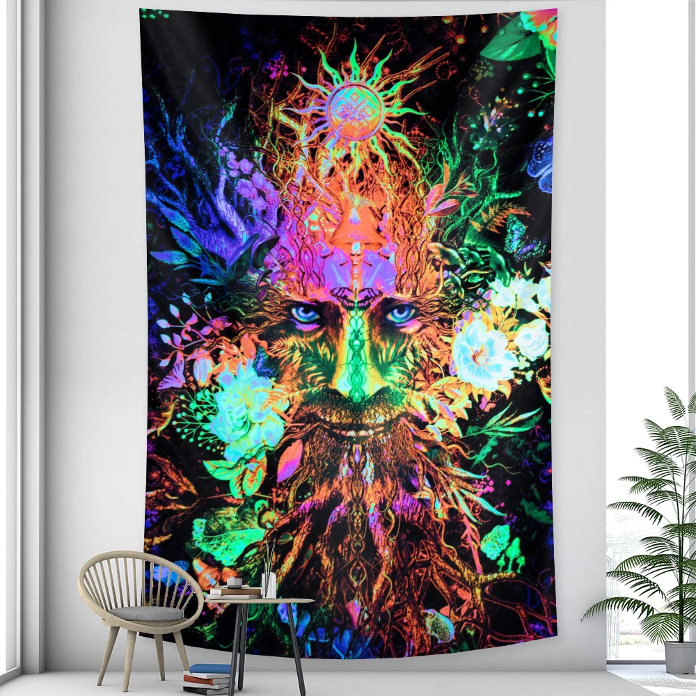 Психоделические сцена украшения для дома бабочки МАНДАЛА ГОБЕЛЕН хиппи богемный