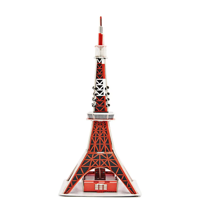 3D пазл из бумаги слов знаменитые здания башня мост в сборе модель для творчества