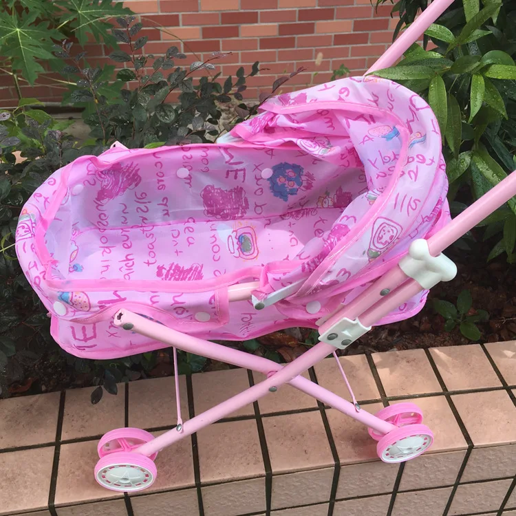 Детская кукла коляска игрушечная тележка мини усиленная железная большая с