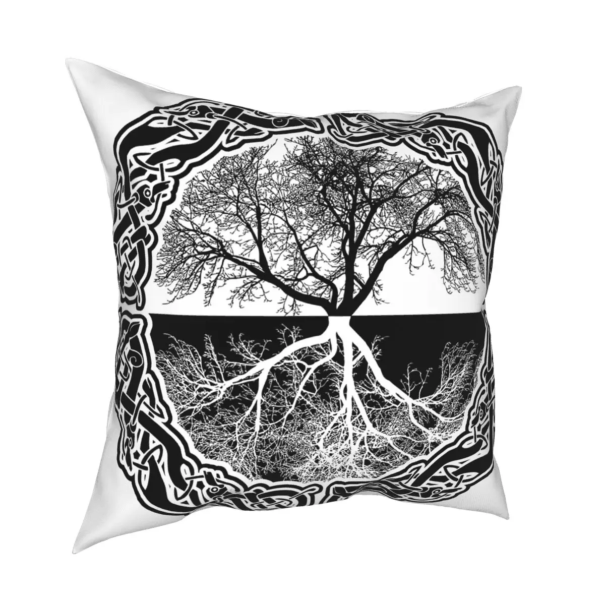 

Vikings Tree Of Life Square Pillow Case Polyester Cushions for Sofa Customized Cushion Covers