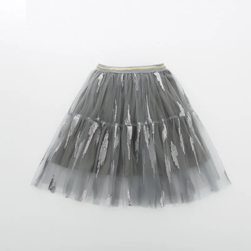

Girls Sequins Skirts Spring/Summer Toddler Clothing Children Mesh Skirt For Teen Girl 90-160 Cm Wear Dwq656