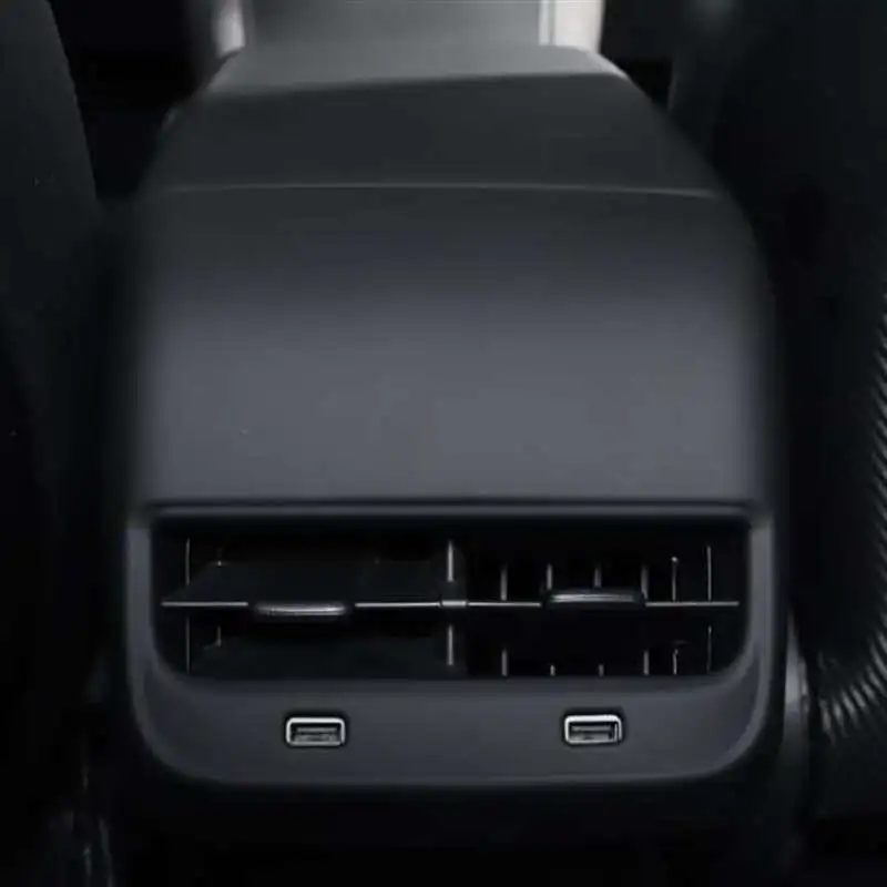 Матовый черный чехол для Tesla Model 3 Y салона автомобиля задняя крышка выхода воздуха