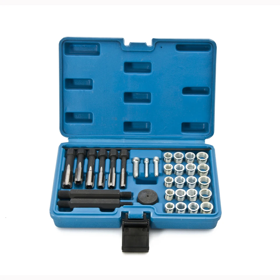 automotive repairing tool Glow Plug Thread Repair Tool Kit Set 33pc Cylinder Heads M8 M10 M12 M14