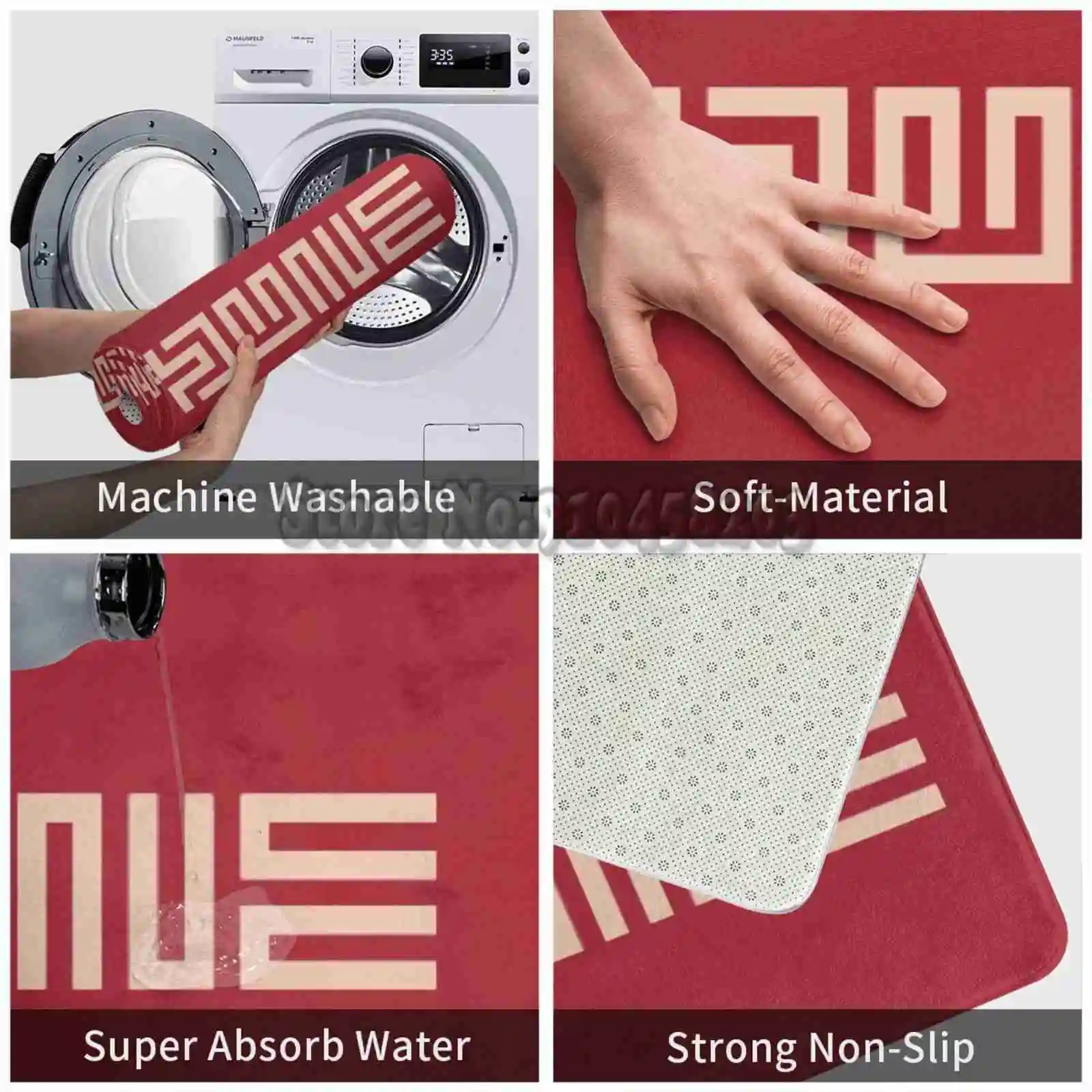 Современный стильный изысканный напольный коврик с изображением песчаной воды и