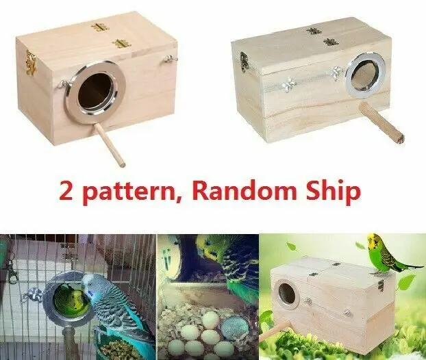 Безопасные деревянные птичьи домики гнезда попугай разведение коробка для птиц
