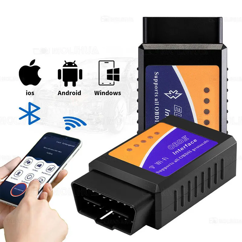 Wifi ELM327 Bluetooth OBD2 OBDII Car Diagnosis KFZ Test Device for Android IOS