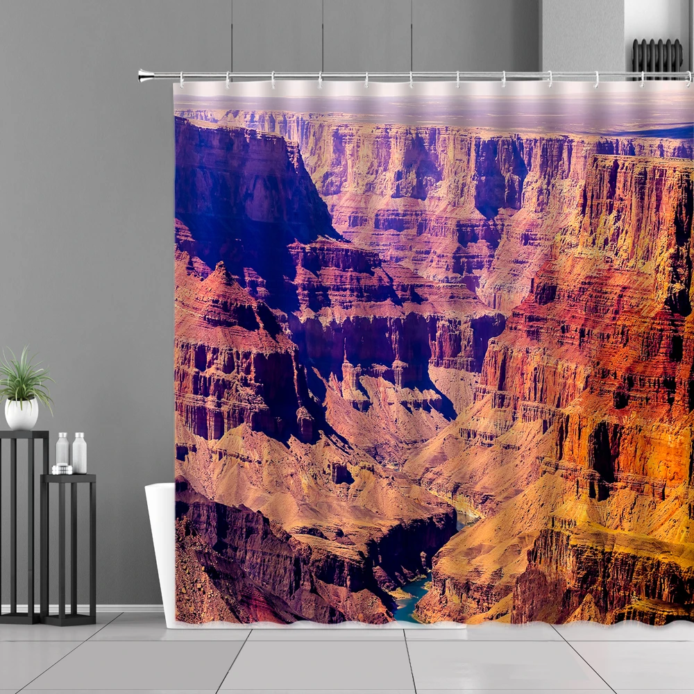 

Природный пейзаж занавески Колорадо Каньон пустыни камень декорации Водонепроницаемая занавеска для ванной домашний Декор ткань Экран