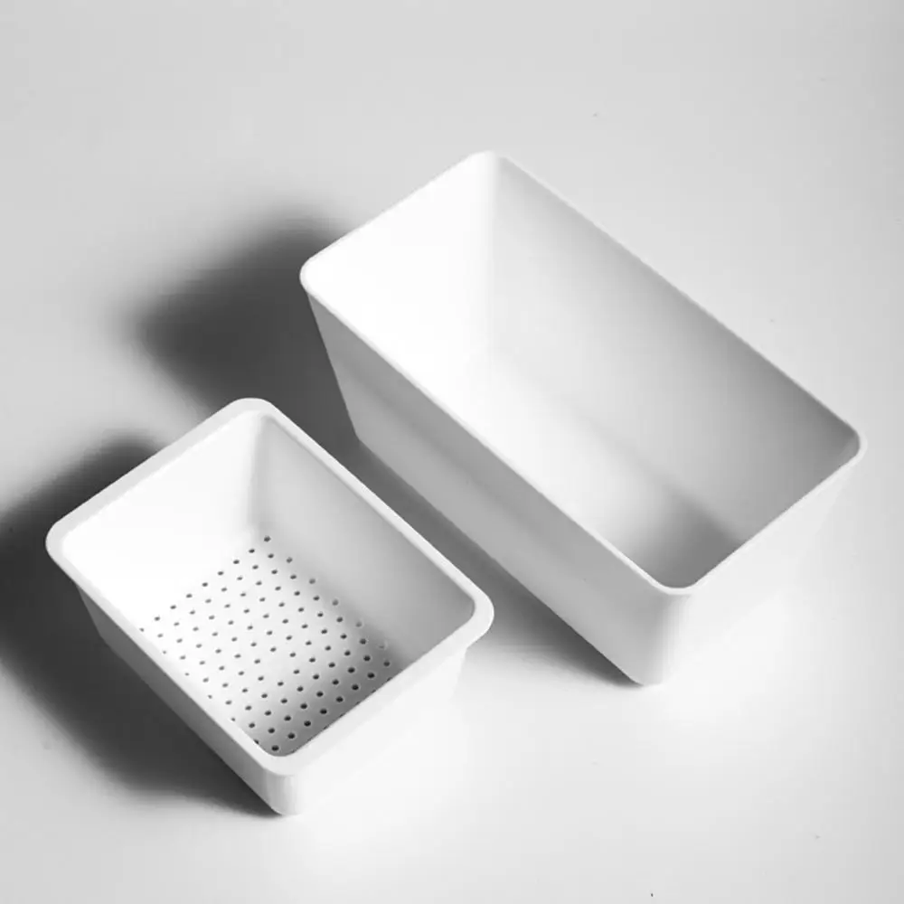 

Multifunctional Double-Layer Desktop Fruit Drain Storage Box Upper Snack Container Lower Garbage Storage Box